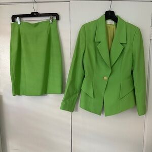 Cache Lime Green Skirt Suit